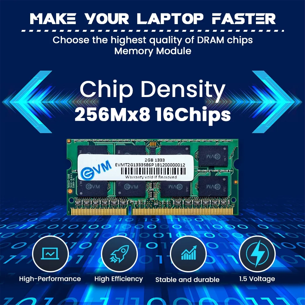 EVM Laptop Ram 2GB DDR3 1333Mhz view 4